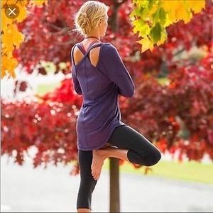 ATHLETA Nirav Purple Tunic Top L Style 918986